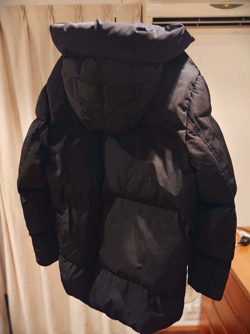 All Saints ブラックモッズコート M
