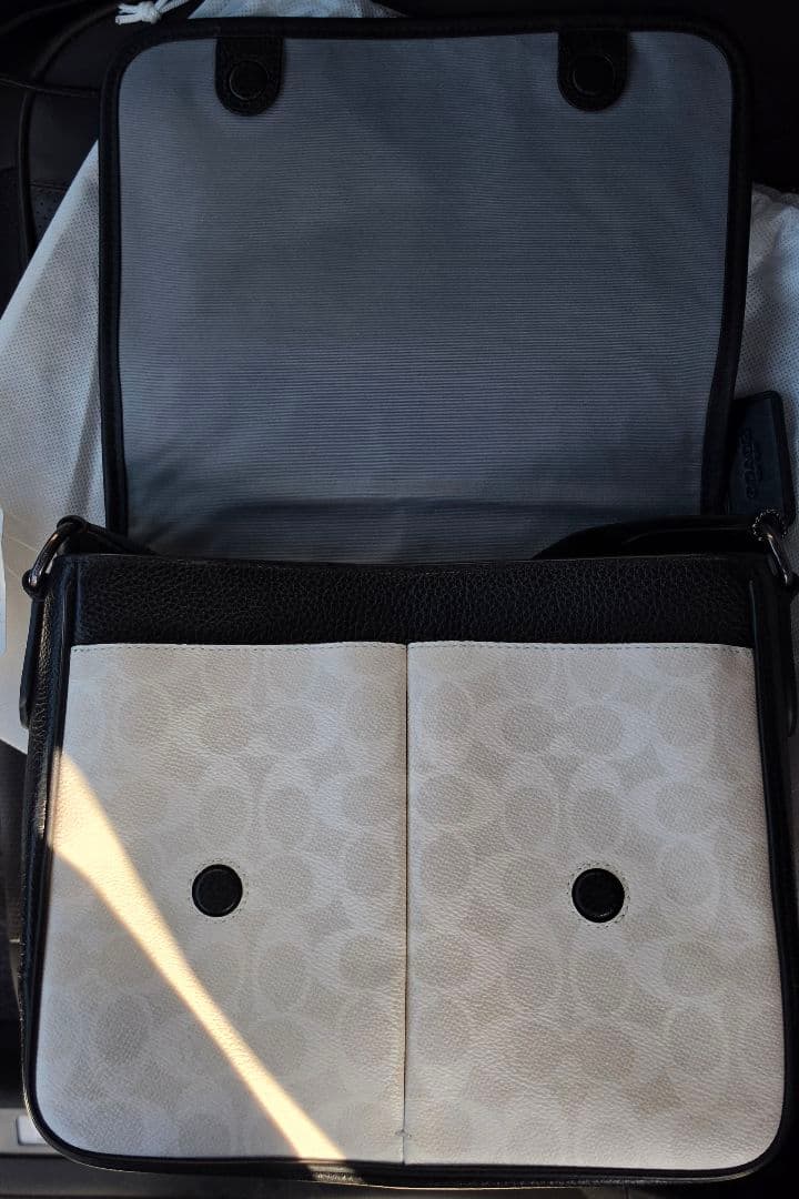 COACH スプリント マップ バッグ 25・カラーブロック シグネチャー