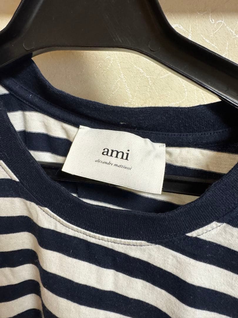 【美品】ami ストライプ Tシャツ 半袖