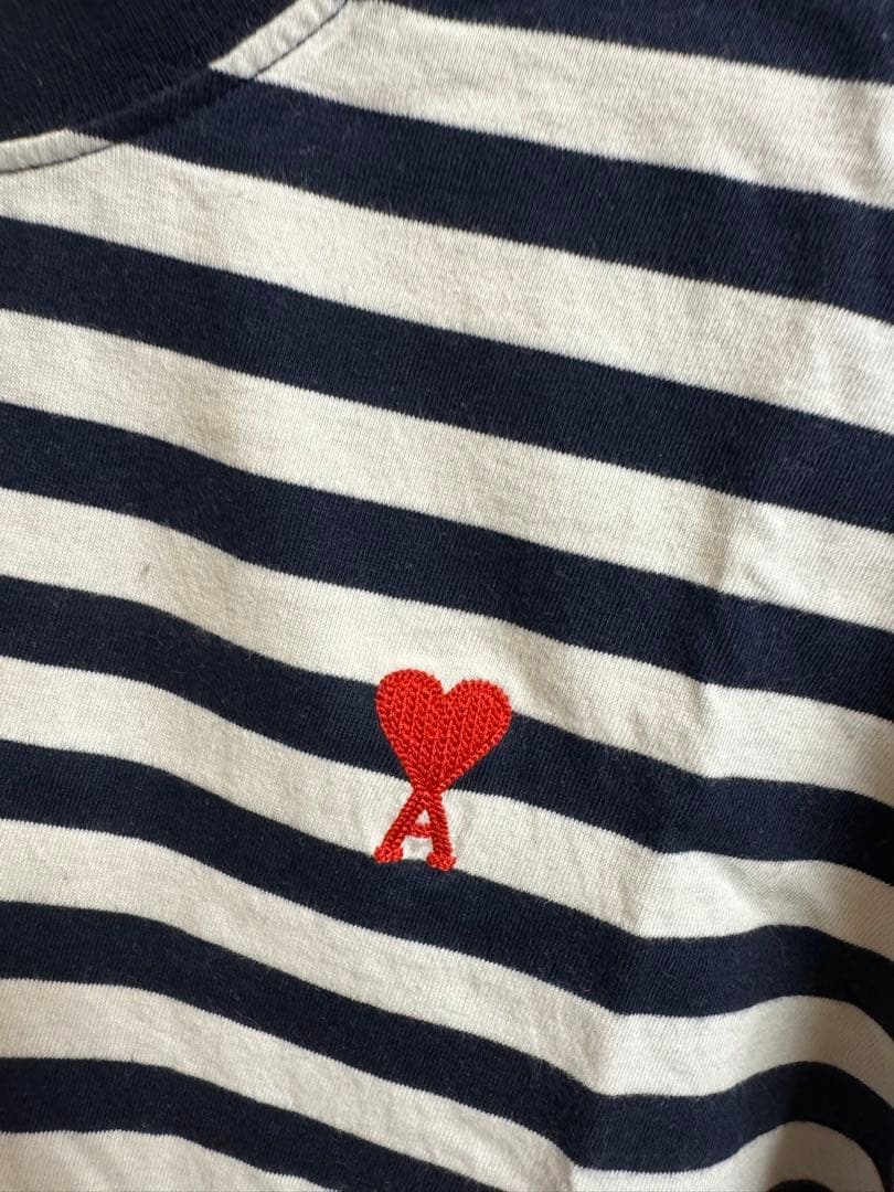 【美品】ami ストライプ Tシャツ 半袖