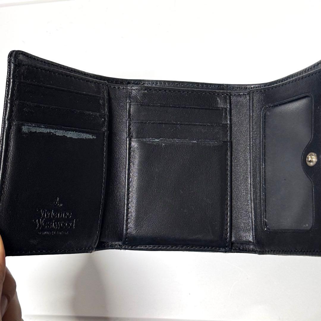 Vivienne Westwood ブラック 三つ折り財布