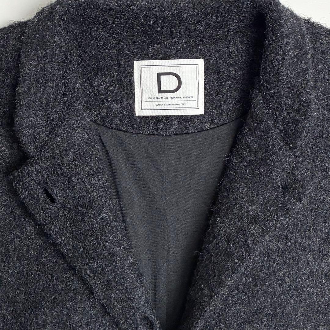 【美品】D/クラスカ/エアブラシュジャージーコート/マオカラーロングコート/38