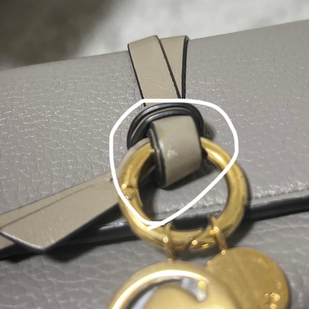Chloe　クロエ　3つ折り財布　アルファベット　グレー