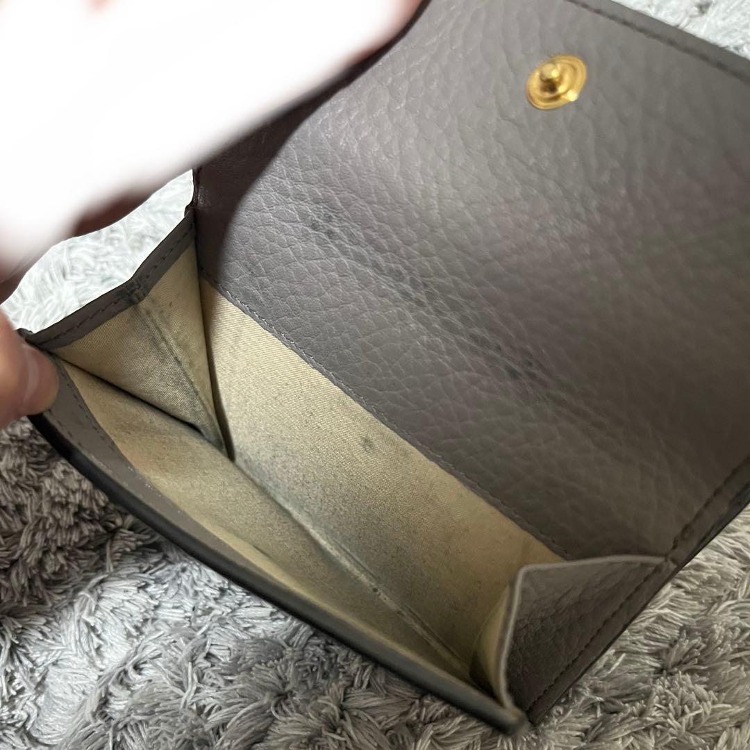Chloe　クロエ　3つ折り財布　アルファベット　グレー