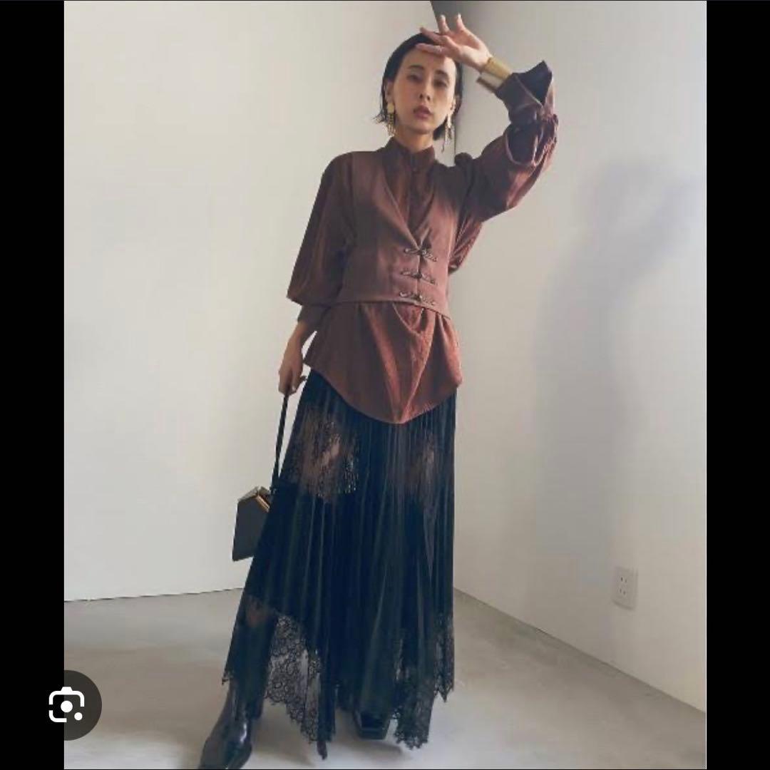 スカート AMERI UNDRESSED LACE SANDWICH SKIRT