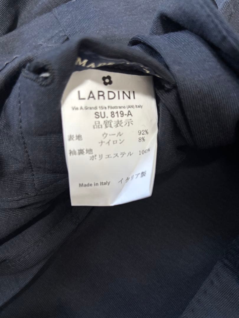 LARDINI ネイビー テーラードジャケット　44