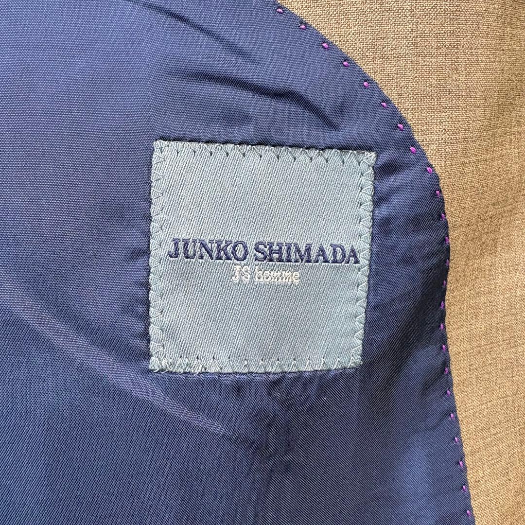 極美品　ジュンコシマダオム　スーパー120 セットアップ　上下　スーツ　ブラウン