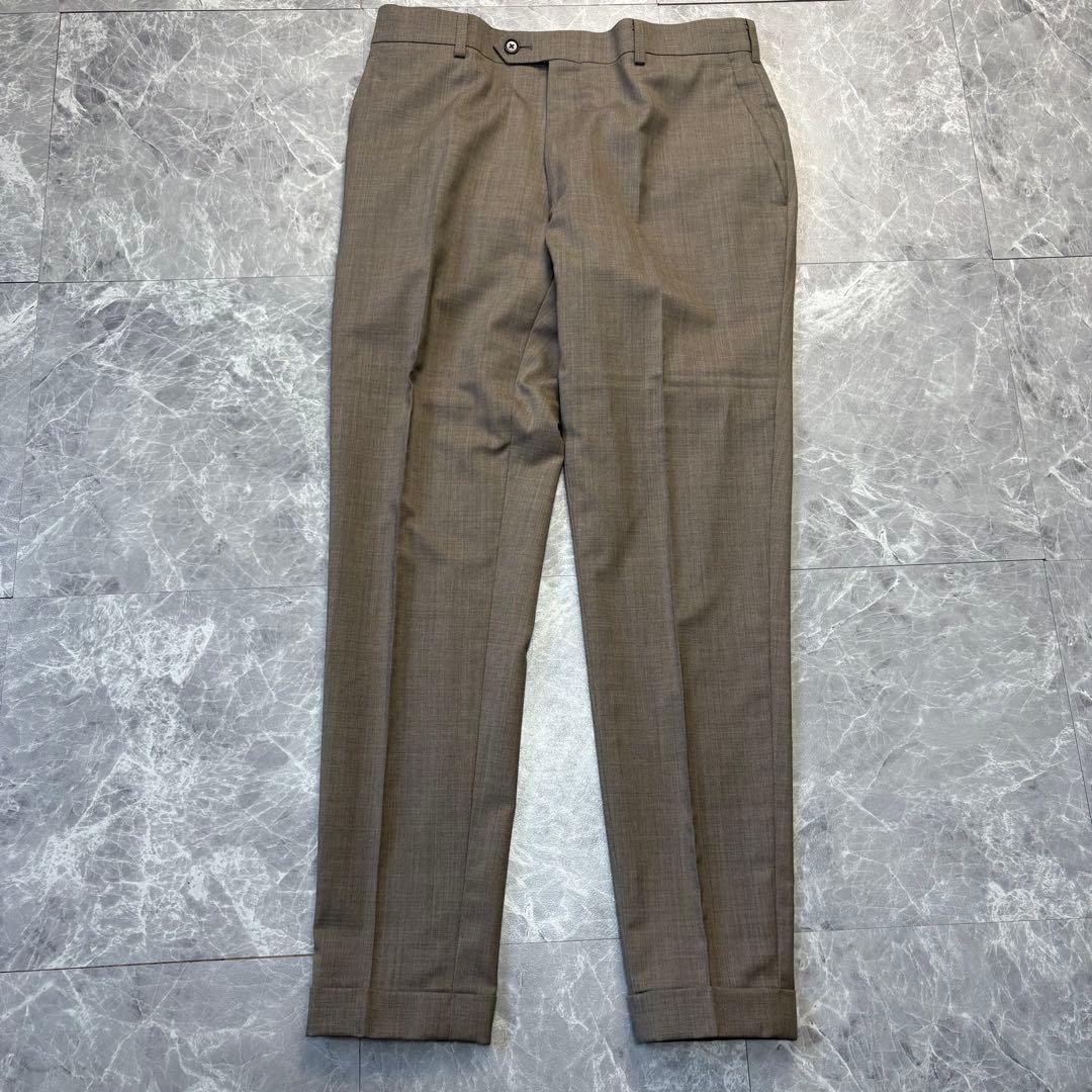 極美品　ジュンコシマダオム　スーパー120 セットアップ　上下　スーツ　ブラウン