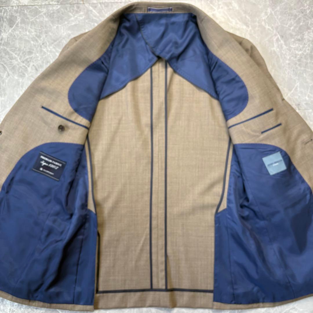 極美品　ジュンコシマダオム　スーパー120 セットアップ　上下　スーツ　ブラウン