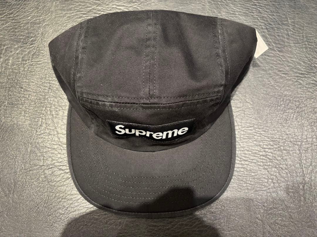 Supreme Washed Chino Twill Camp Cap 黒