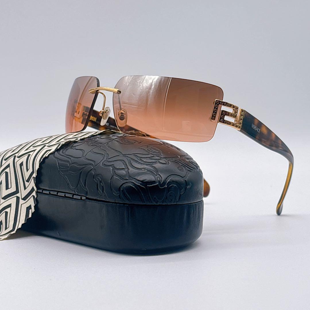 小物 00s archive VERSACE sunglasses y2k stone