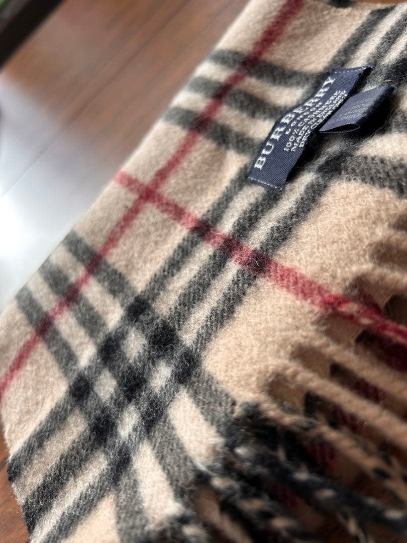 BURBERRY カシミヤ100 チェックマフラー
