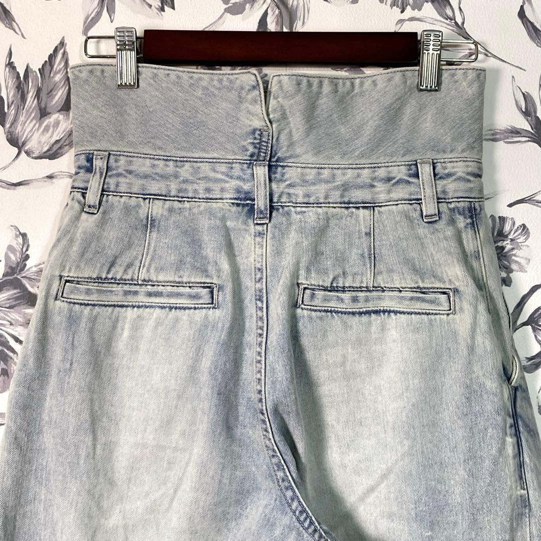 【新品】La boutique BonBon ハイウエストバギーデニム S