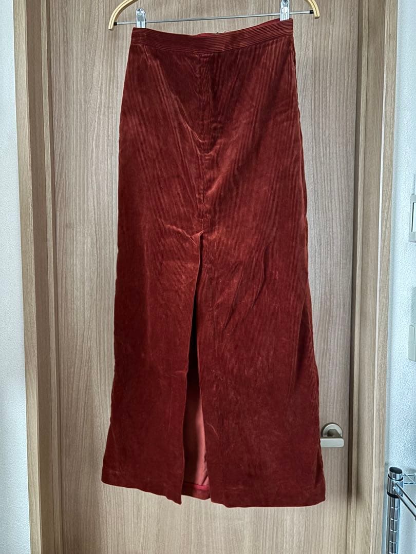 スカート AURALEE WASHED CORDUROY SLIT LONG SKIRT