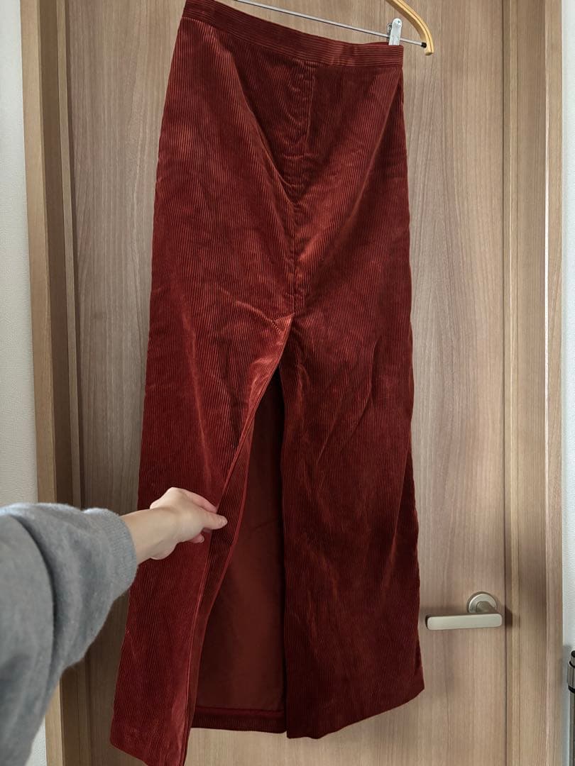 スカート AURALEE WASHED CORDUROY SLIT LONG SKIRT