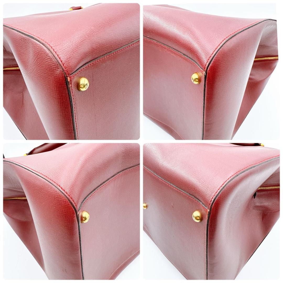 Cartier カルティエ マストライン ボストンバッグ レザー ボルドー
