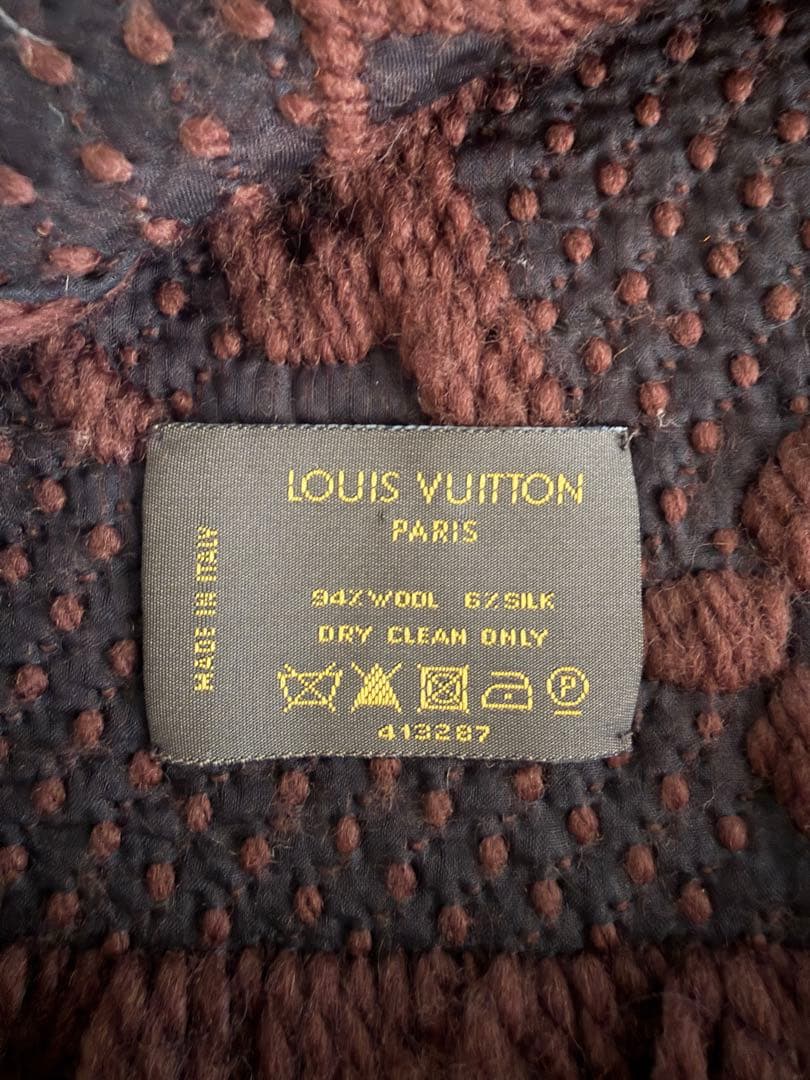 LOUIS VUITTON ブラウン マフラー