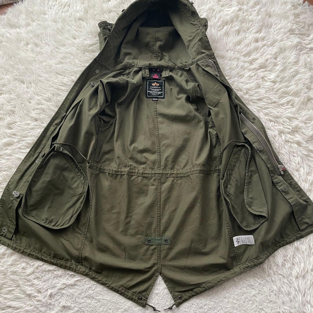 X-girl ALPHA INDUSTRIES 2way ファー　モッズ コート