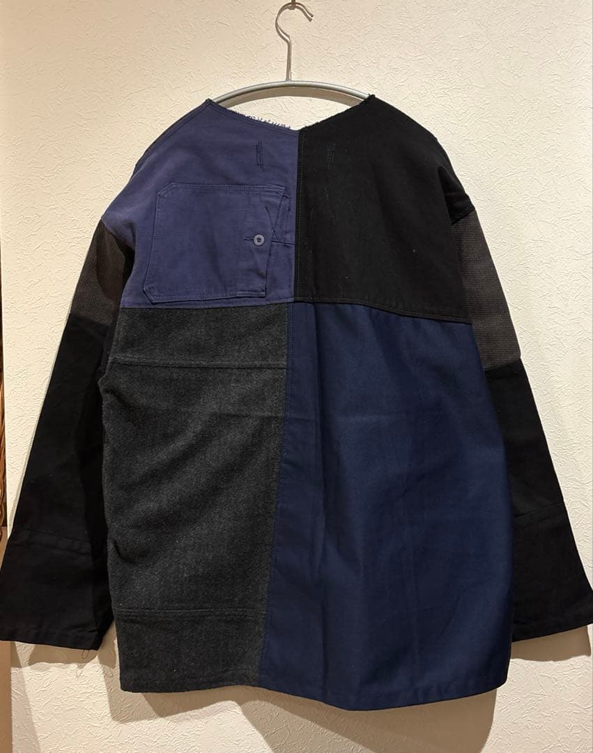 rebearbyjohnbullジョンブル パッチワークノーカラーカバーオール