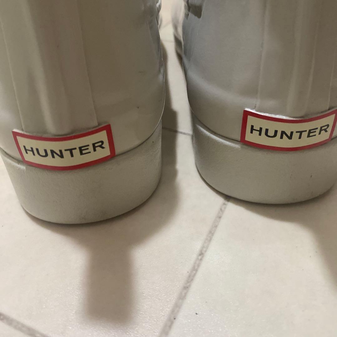 HUNTER ホワイト/レインシューズ ショートブーツ