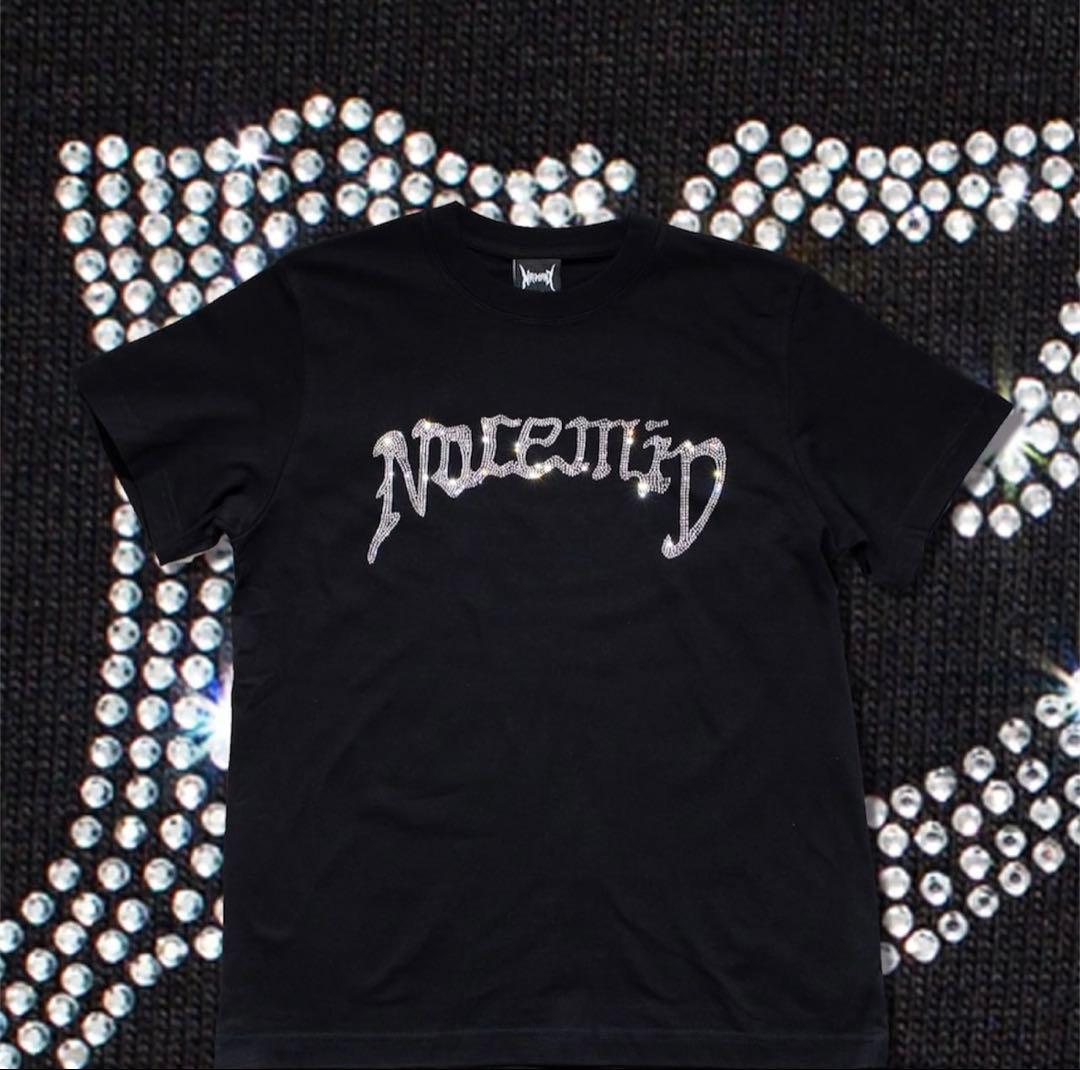 1番人気　NOREMID RHINESTONE TEE -BLACK-