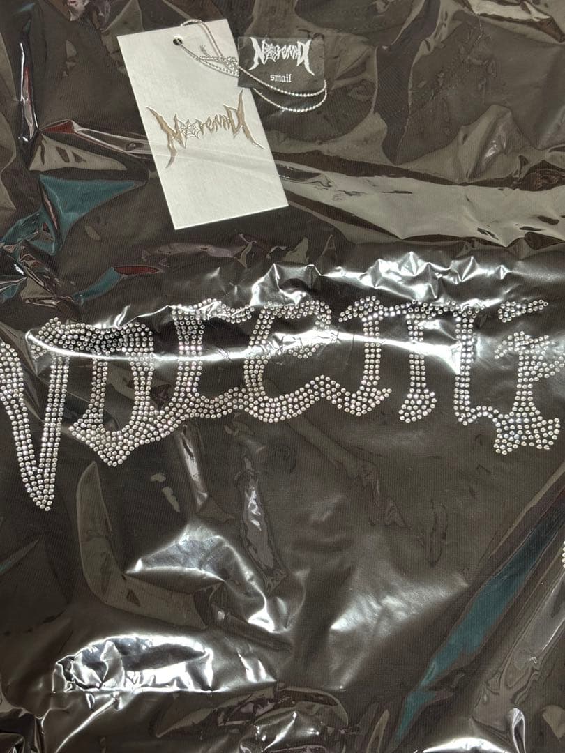 1番人気　NOREMID RHINESTONE TEE -BLACK-