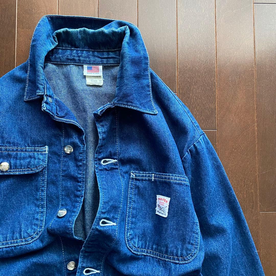 80年代 POINTER デニムカバーオールジャケットMADE IN USA