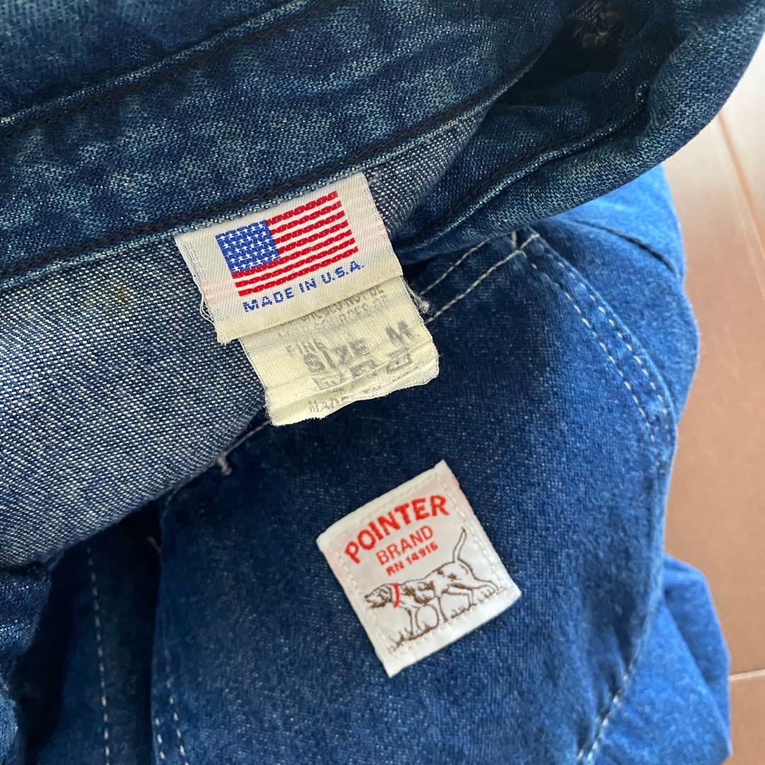 80年代 POINTER デニムカバーオールジャケットMADE IN USA