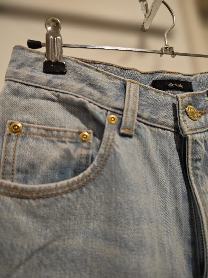 アルアバイル allureville サイズ1 ライトブルーバギーデニムパンツ