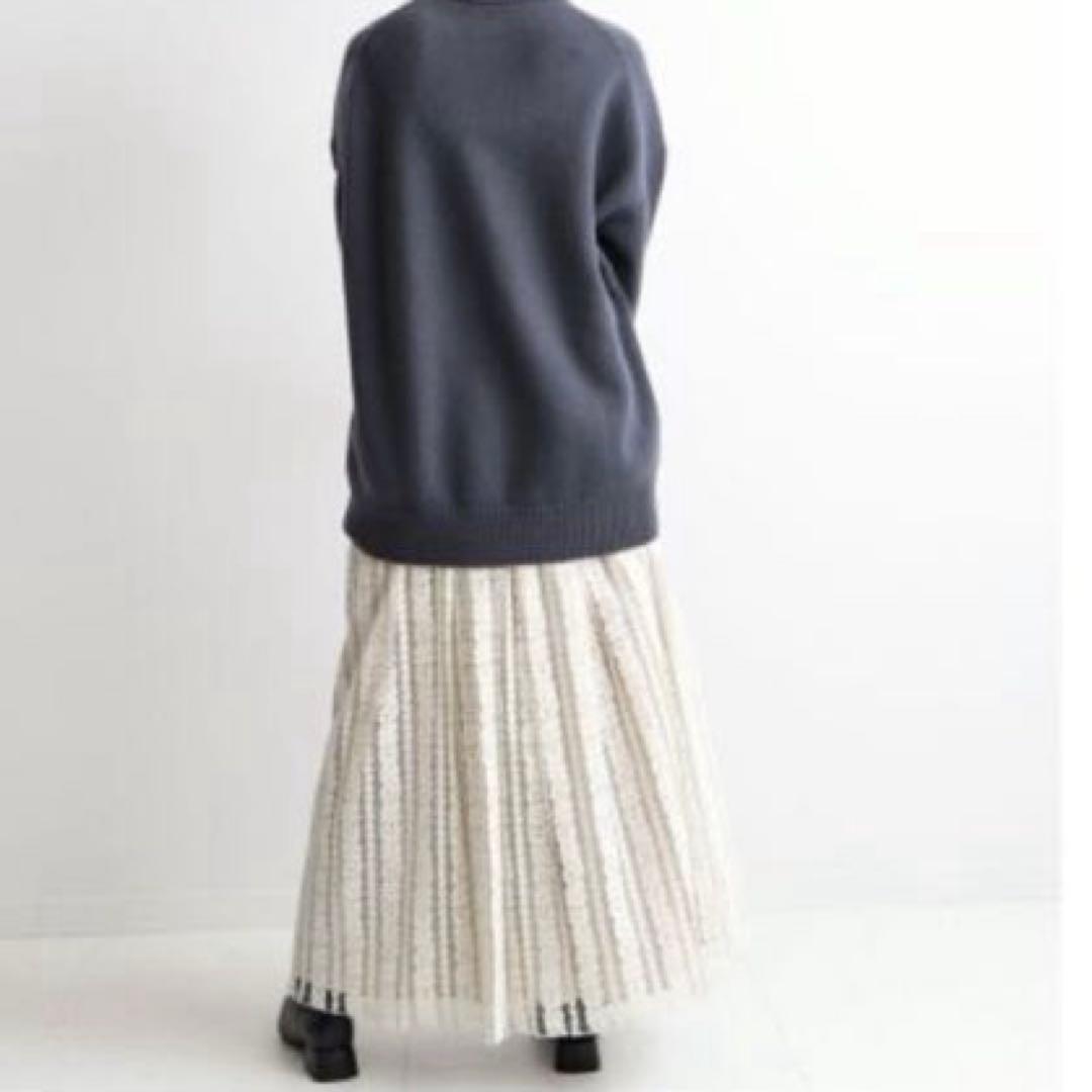 IENA イエナ　チュールレースロングスカート　花柄　タック　ウエストゴム　美品