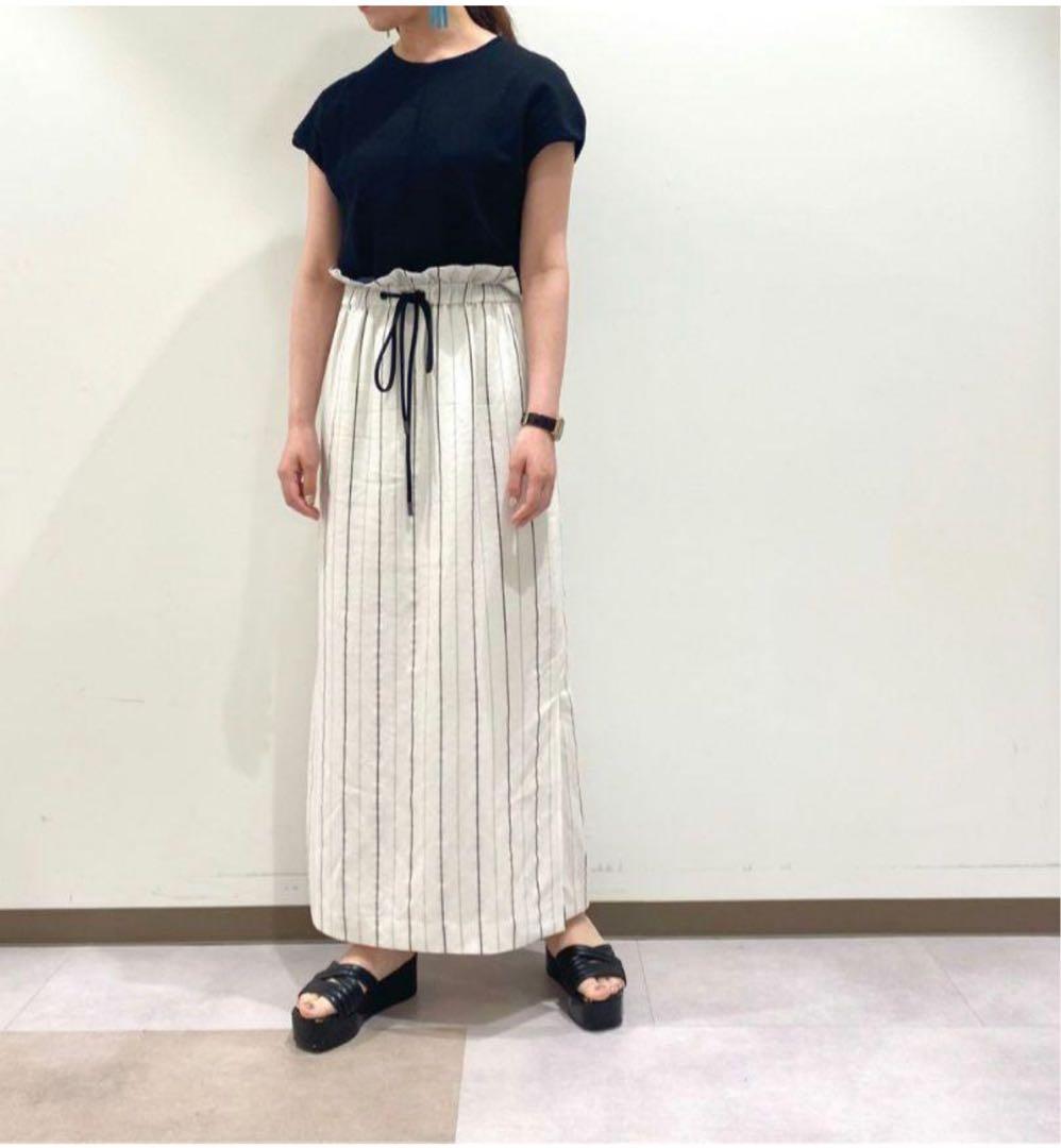 ☆新品☆　アドーア　ユーカリストライプスカート¥39600‼️