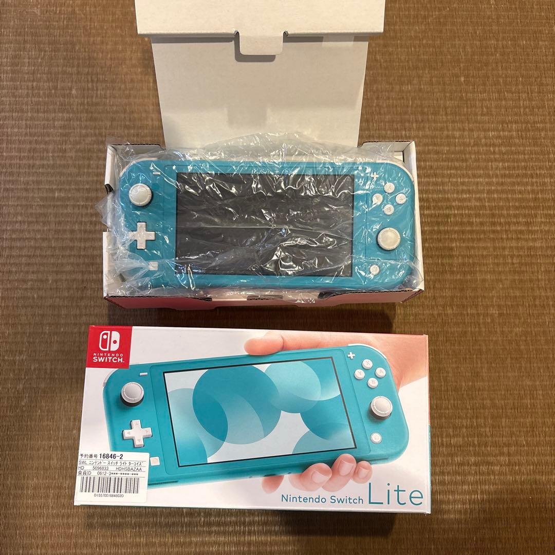 Nintendo Switch Lite ターコイズ 本体 充電ケーブル、箱付き