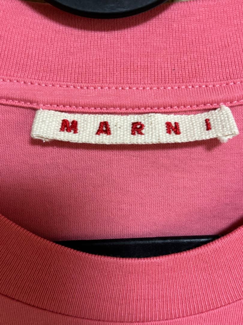 MARNI マルニ　新品未使用　ピンク 刺繍　半袖Tシャツ
