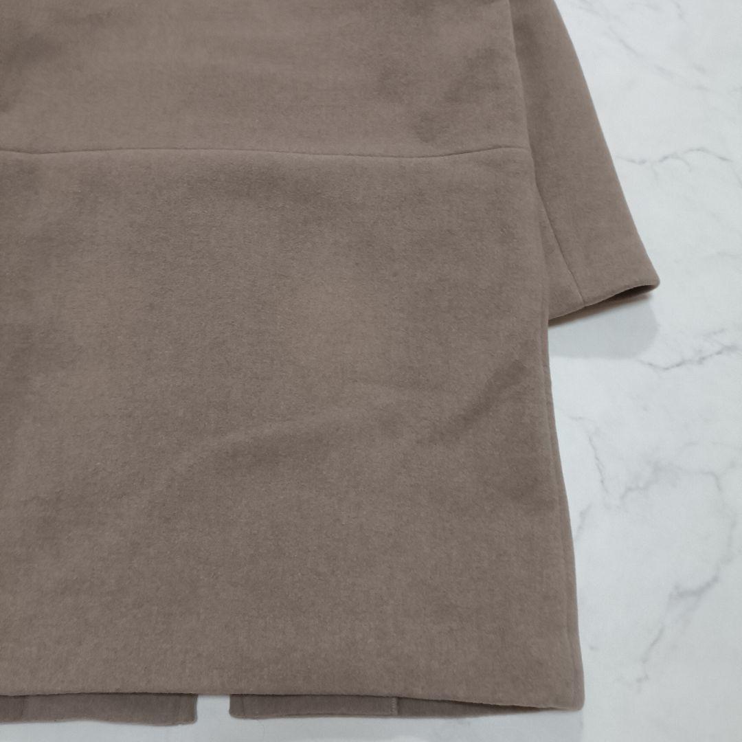 美品　Noble　ノーカラー　カシミヤ混　MTRウール