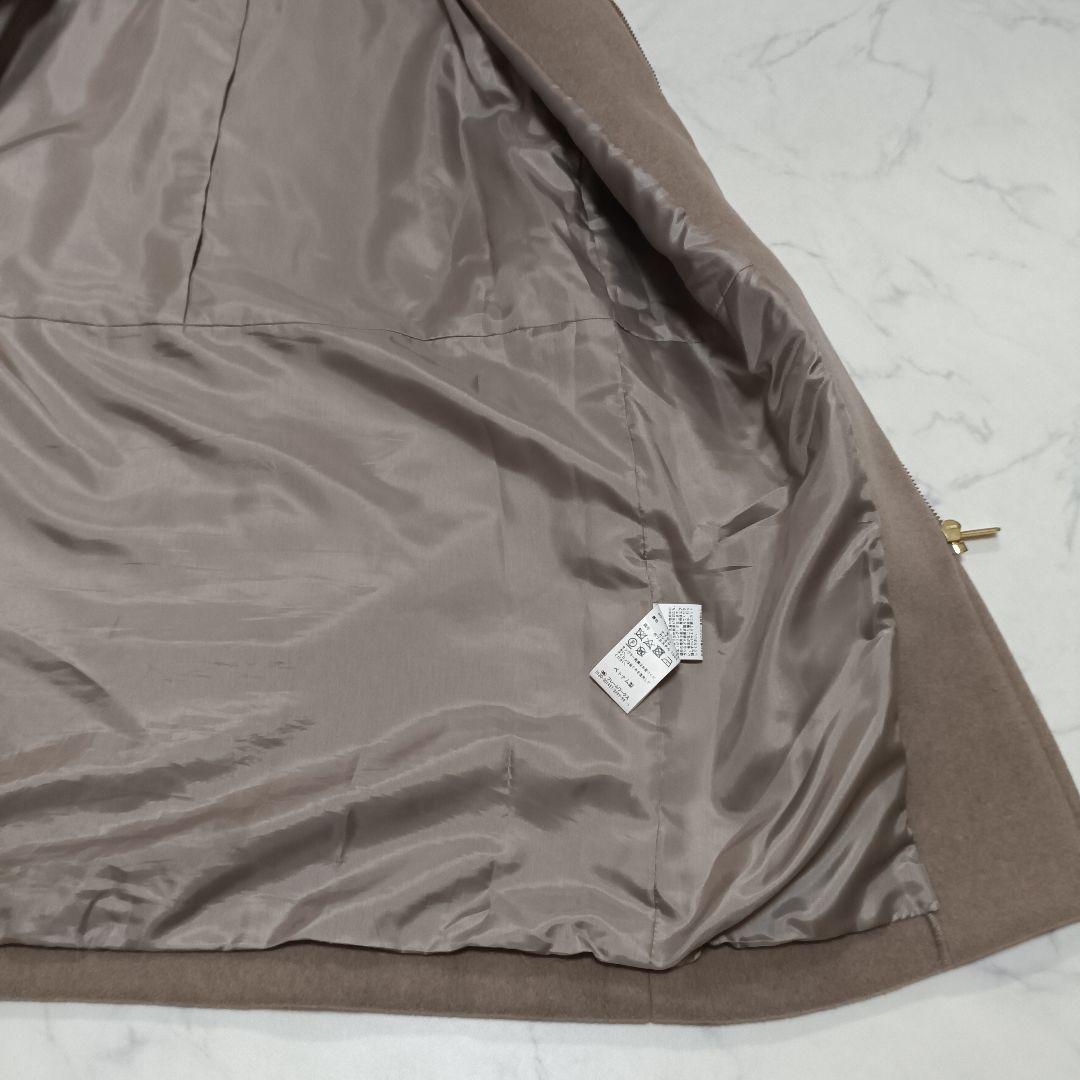 美品　Noble　ノーカラー　カシミヤ混　MTRウール