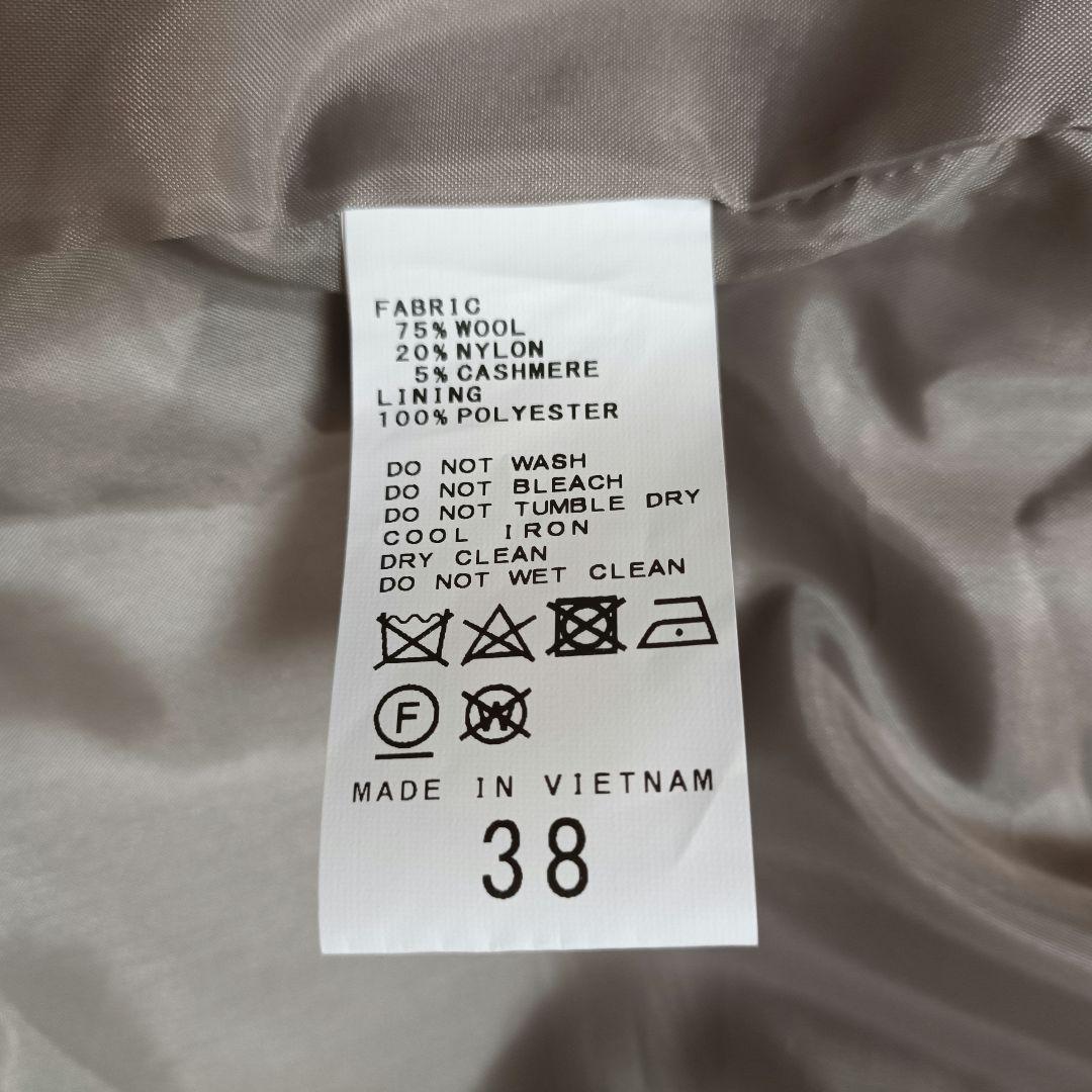 美品　Noble　ノーカラー　カシミヤ混　MTRウール