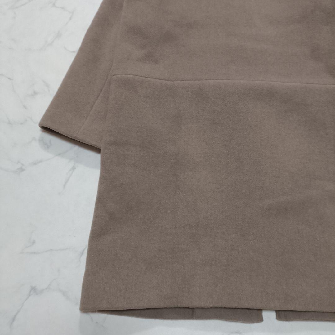 美品　Noble　ノーカラー　カシミヤ混　MTRウール