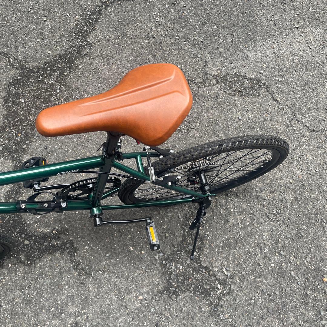 新品　自転車　クロスバイク 緑　24インチ　7段変速　3月1日大阪市内、受け渡し