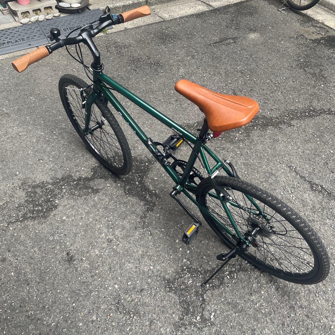 新品　自転車　クロスバイク 緑　24インチ　7段変速　3月1日大阪市内、受け渡し