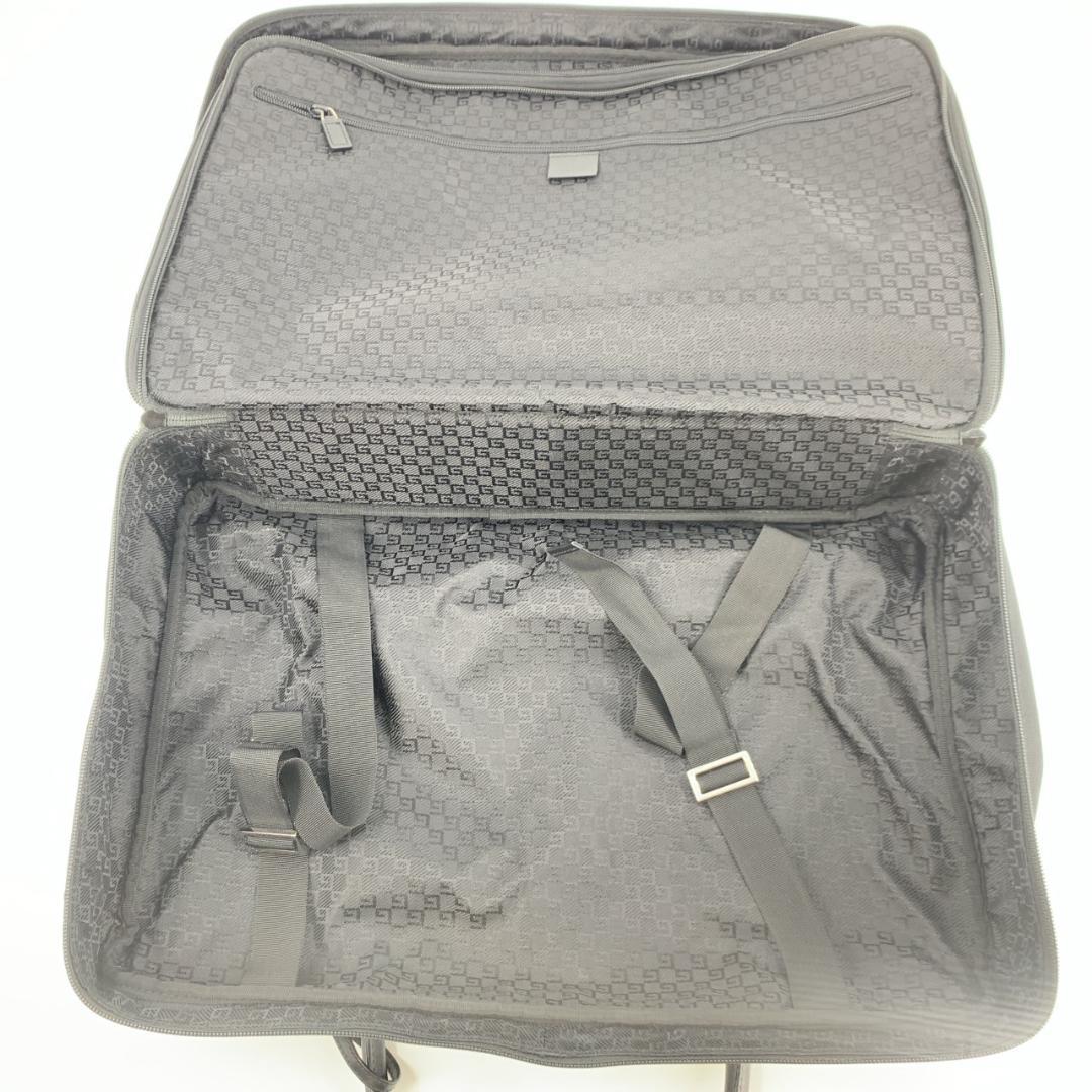 グッチ 2way ボストンバッグ ショルダーバッグ ナイロンキャンバス ブラック