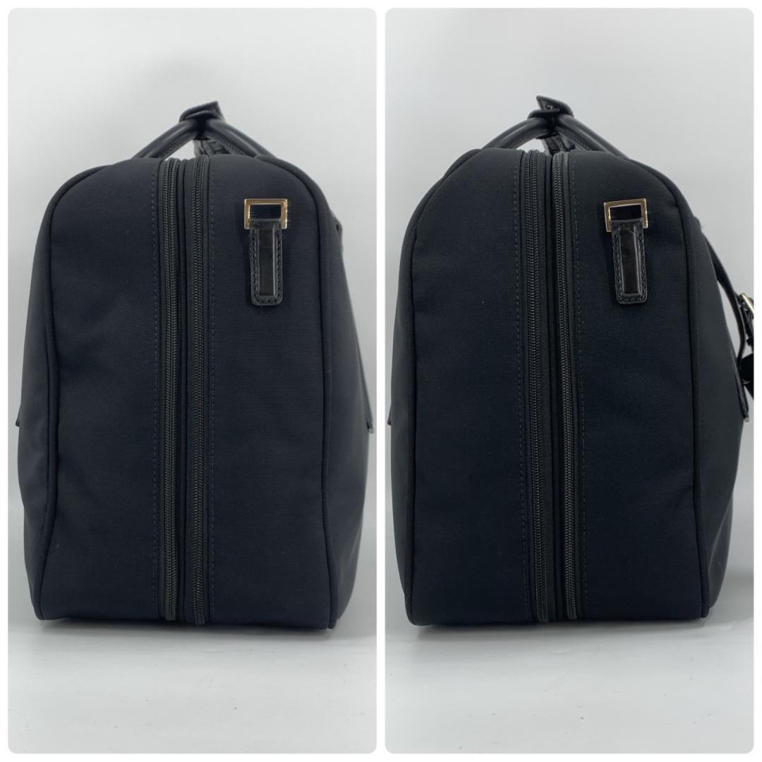 グッチ 2way ボストンバッグ ショルダーバッグ ナイロンキャンバス ブラック