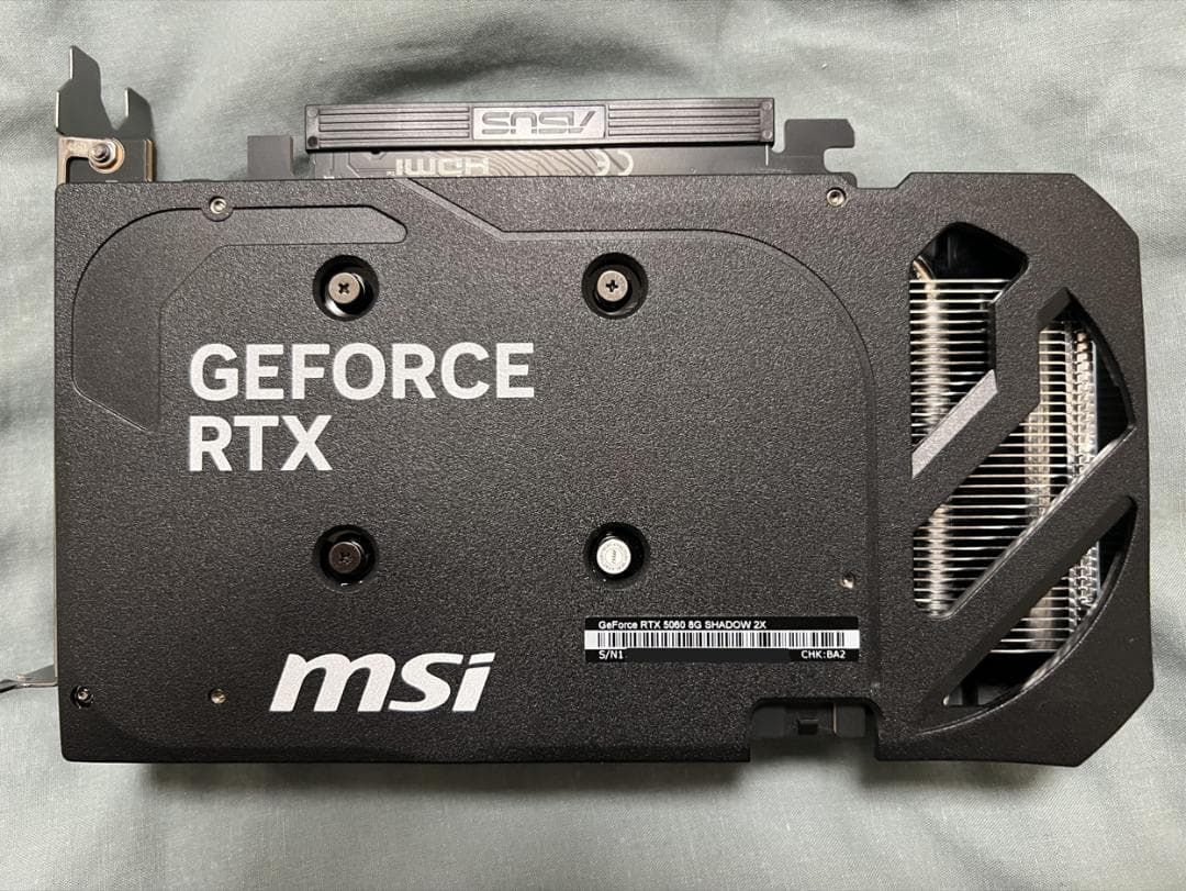 MSI GeForce RTX 5060 8GB 【動作確認済・美品】