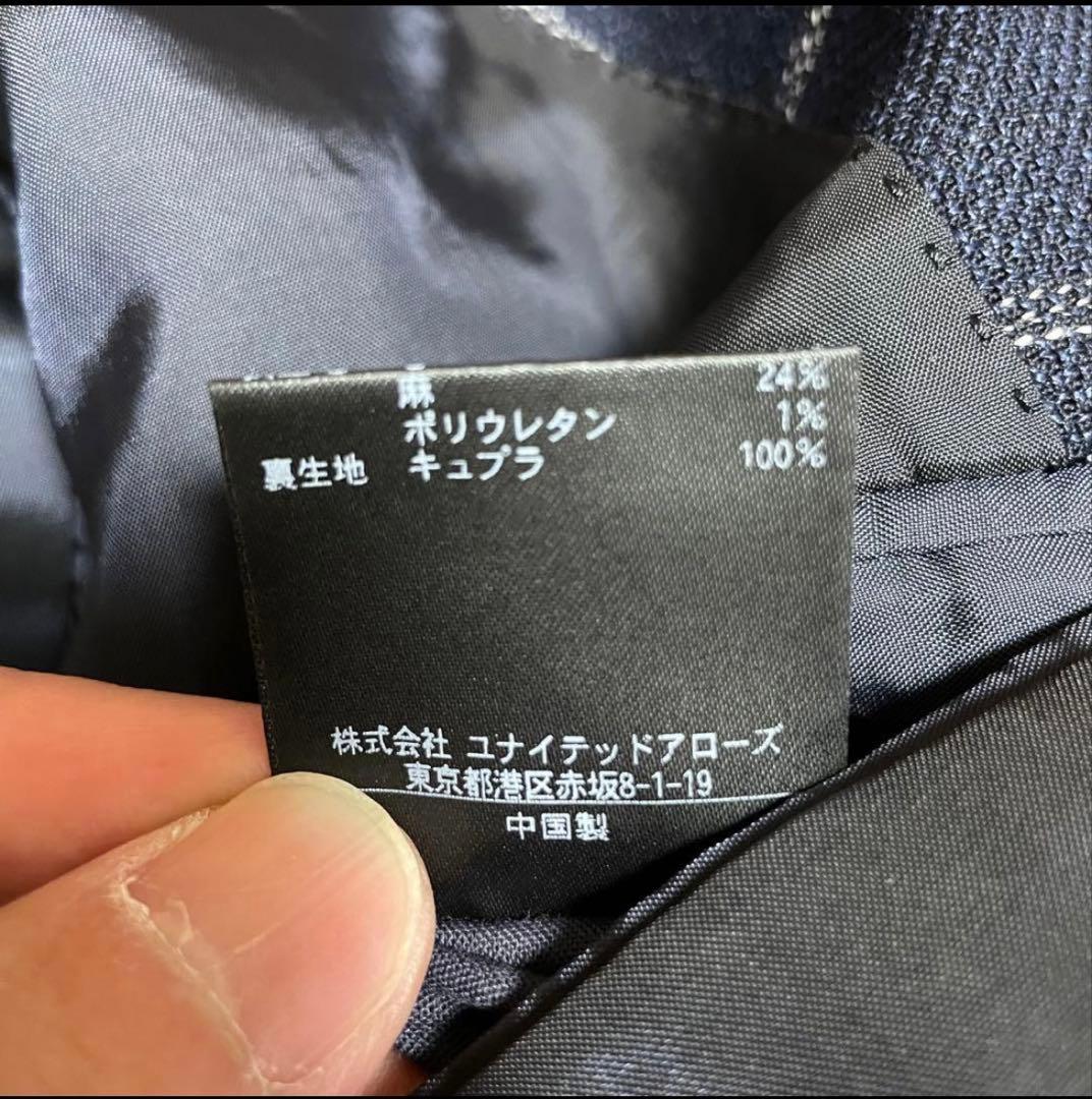 【新品】SOVEREIGN ソブリン ネイビー ウィンドウペインジャケット　48