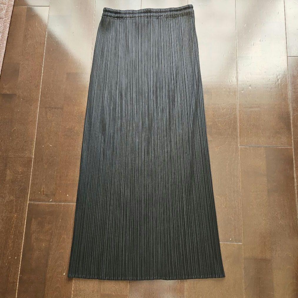 PLEATS PLEASE ロングスカート サイズ1 ブラック