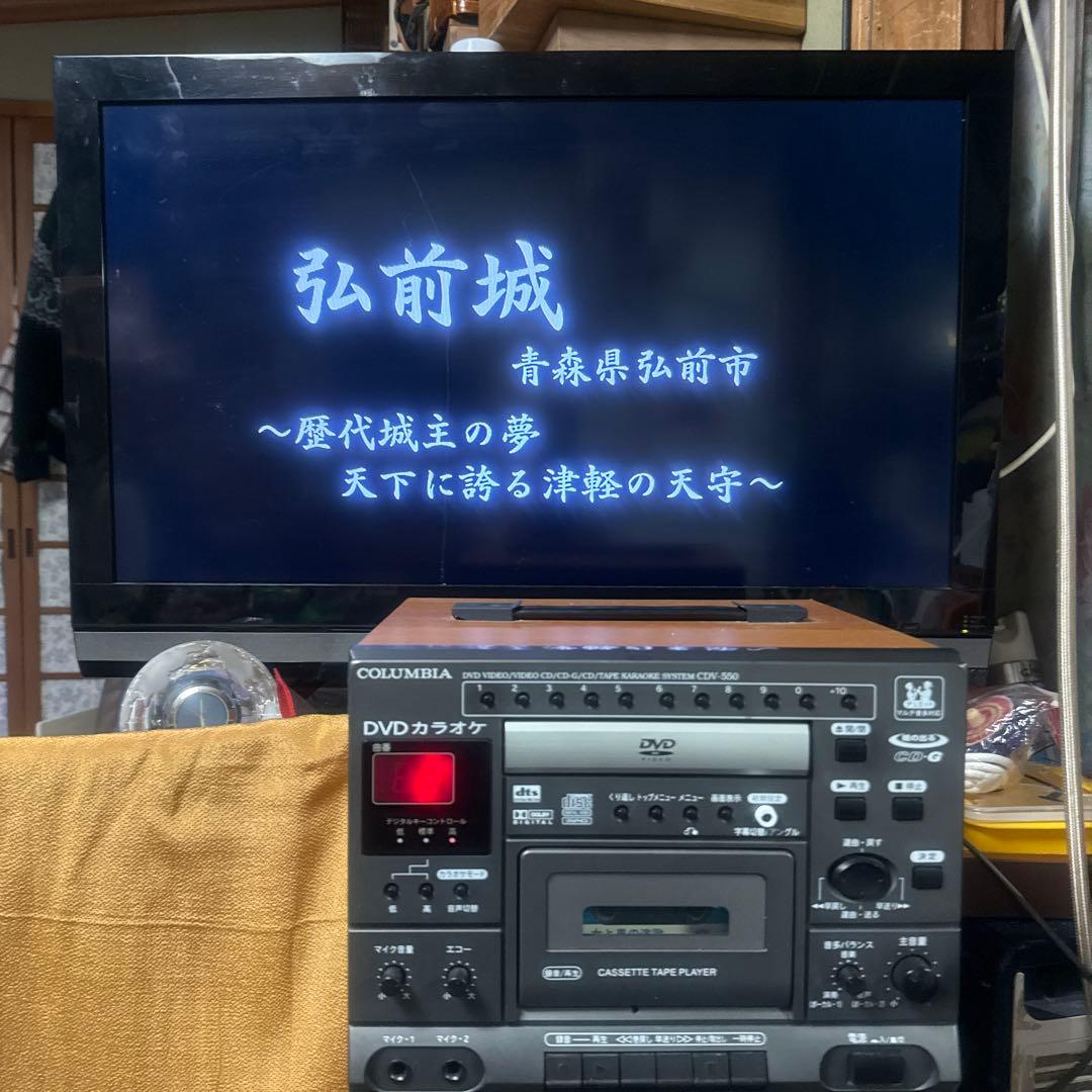 コロンビアDVDカラオケマイク付きカラオケDVD 画像DVD CDテープ正常可動