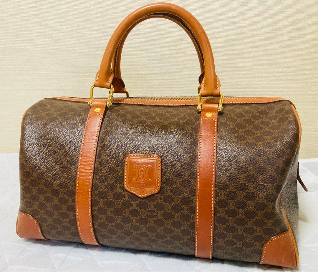 CELINE セリーヌ　ボストンバッグ ブラウンレザー