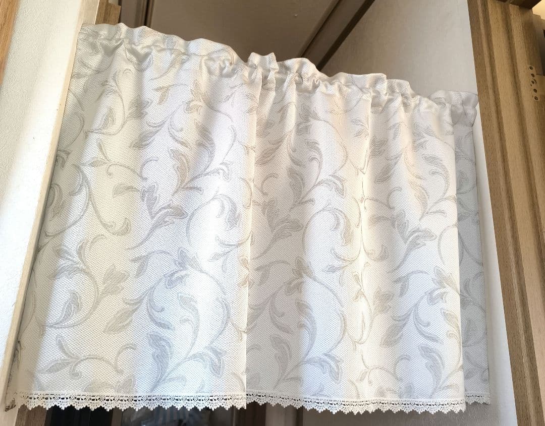 カフェカーテン【MV様オーダー品　ドレープベージュ】ハンドメイド