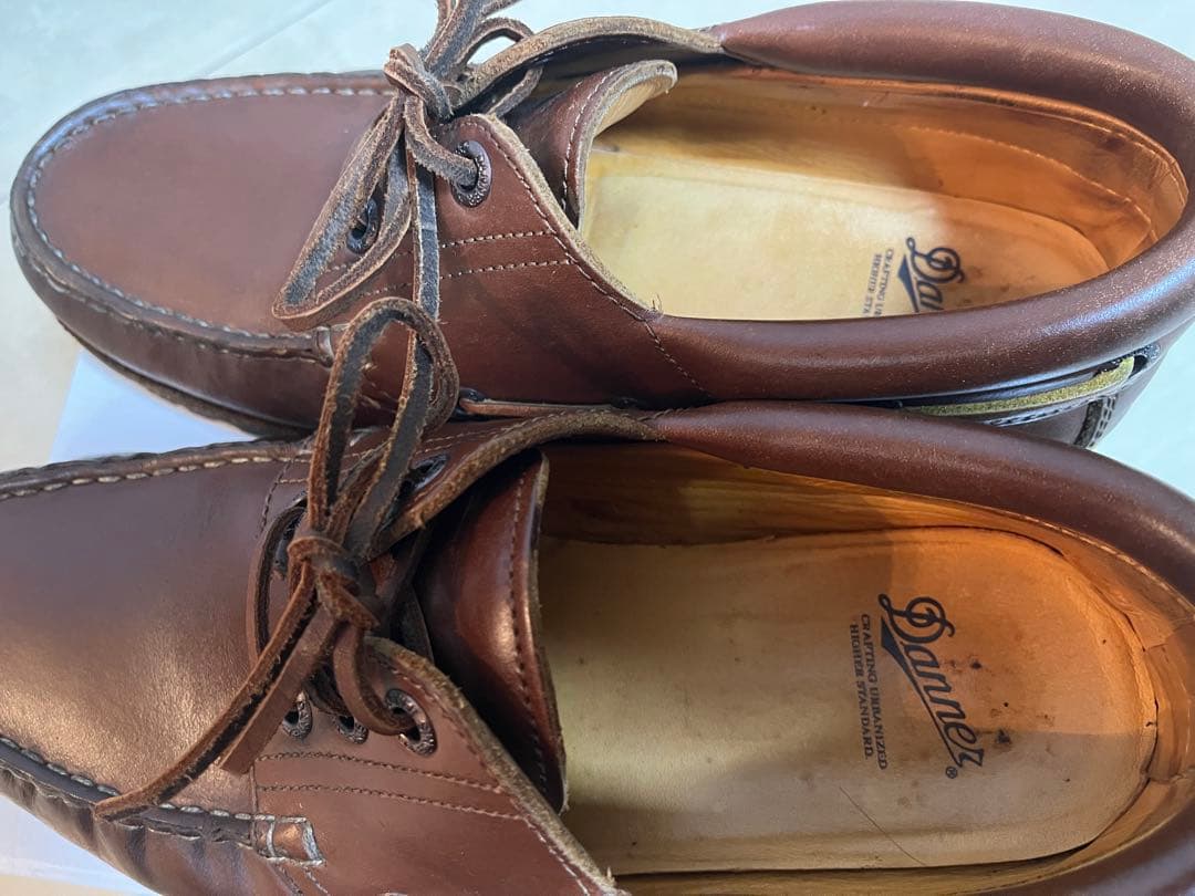※s5hu※ 【DANNER】ブラウン レザー モカシンシューズ