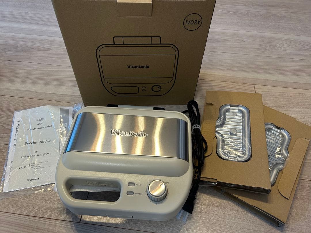 【新品】ビタントニオ ワッフル＆ホットサンドベーカー (VWH-600-I)