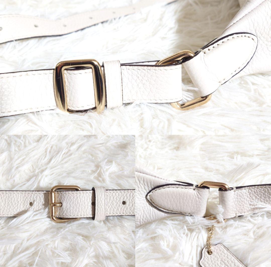 COACH F48738 ピンクベージュ ボディバッグ レザー 美品